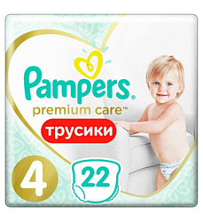 Pampers Premium Care 4 9-14 кг, (22 шт)