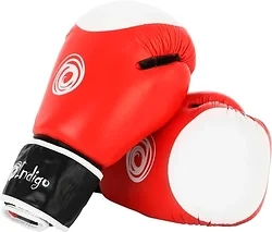 Перчатки для единоборств Indigo PS-789 (14 oz, красный/черный/белый)