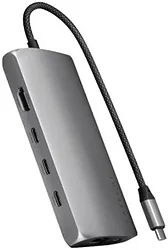 Док-станция Satechi USB-C Multiport Adapter 8K With Ethernet V3 ST-P8KEM (серый) Док-станция Satechi USB-C Multiport Adapter 8K With Ethernet V3 ST-P8KEM (серый)