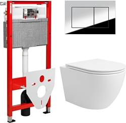 Унитаз Lauter Vortex 2110830 + TECE Kit 9400412 с кнопкой (хром)