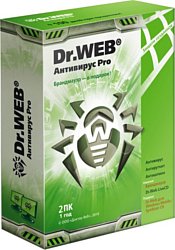 Dr.Web Антивирус Pro (2 ПК, 1 год)