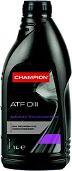 Трансмиссионное масло Champion ATF DIII 1л Трансмиссионное масло Champion ATF DIII 1л