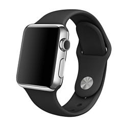 Ремешок Apple спортивный 42 мм (черный/застежка сталь, 160-245 мм) (ML9J2)