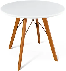 Кухонный стол Sheffilton SHT-TU9/80 МДФ (светлый орех/белый)