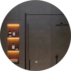 Зеркало eMZe Led D70 LED.70.70.4K (c подсветкой)