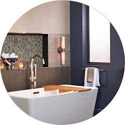 Зеркало eMZe Led Motion D90 LED.90.90.MOTION.4K (c подсветкой бесконтактное включение)