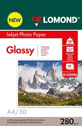 Фотобумага Lomond односторонняя глянцевая А4 280 г/м2 50 л 0102096