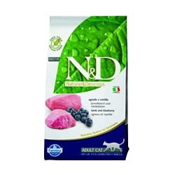 Farmina (5 кг) N&D Grain-Free Feline Lamb & Blueberry Adult