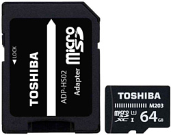 Карта памяти Toshiba THN-M203K0640EA microSDXC Class 10 64GB (с адаптером)