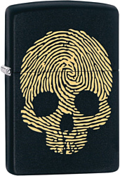 Zippo Skull Thumbprint Black Matte 78645