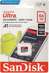 SanDisk Ultra microSDXC UHS-I 64GB SDSQUNC-064G-ZN3MN