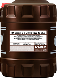 Моторное масло Pemco Diesel G-7 UHPD Blue 10W-40 20л