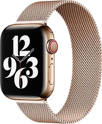 Браслет Rumi Milanese loop металлический для Apple Watch 42/44/45mm (красное золото)