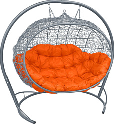 M-Group Улей 11210307 (серый ротанг/оранжевая подушка)