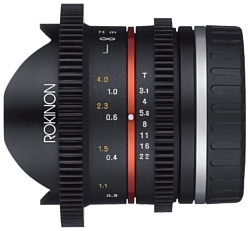 Объектив Rokinon 8mm T3.8 Cine UMC Fisheye CS II Sony E (RK8MV-NEX)