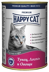 Happy Cat Консервы Тунец, лосось и овощи (0.4 кг) 24 шт.