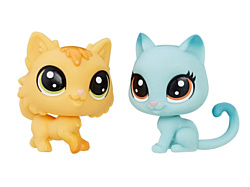Hasbro Littlest Pet Shop Kitty Von Grey Cat and Fluffy Catson