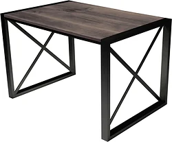 Кухонный стол Buro7 Лофт 110 (классика, дуб мореный/черный)