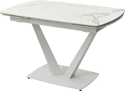 Кухонный стол M-City Alatri 120 Gloss 614M04391 (Staturio White Solid Ceramic/White)