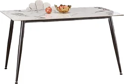 Кухонный стол Halmar Emilio 140 140/80/76 (белый мрамор/черный) Кухонный стол Halmar Emilio 140 140/80/76 (белый мрамор/черный)