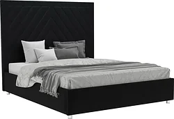 Кровать Мебель-АРС Мишель 140 (велюр черный НВ-178 17)