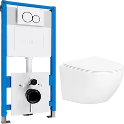 Унитаз Lauter Sulzdorf с микролифтом и кнопкой смыва 219702E (белый/белый)