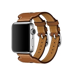 Ремешок Apple Double Buckle Cuff Barenia 38 мм Fauve (MPXD2)