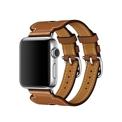 Apple Double Buckle Cuff Barenia 38 мм Fauve (MPXD2)