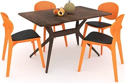 Обеденная группа Sheffilton SHT-DS125 (палисандр/коричневый/оранжевый/черный) Обеденная группа Sheffilton SHT-DS125 (палисандр/коричневый/оранжевый/черный)