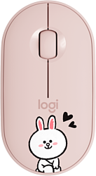 Logitech M350 Pebble Line Friends Cony pink