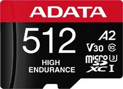 Карта памяти ADATA High Endurance 512Gb AUSDX512GUI3V30SHA2-RA1