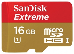 Sandisk Extreme microSDHC Class 10 UHS Class 1 45MB/s 16GB