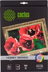 CACTUS Хлопковый холст A4 300 г/кв.м. 10 листов (CS-СA426010)