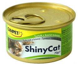 GimCat ShinyCat с тунцом и травкой (0.07 кг) 1 шт.