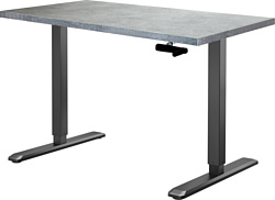 ErgoSmart Manual Desk Spec. 1360x800x36 мм (бетон чикаго светло-серый/чер)