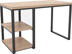 Стол для работы Hype Mebel Дэск-2 120x60 (черный/дуб галифакс натуральный)