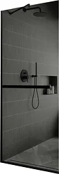 Душевая перегородка MaybahGlass 195x69 MGD-723-6у (графитовое стекло/черный)