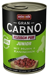 Animonda GranCarno Fleisch pur Junior с курицей и кроликом (0.4 кг) 1 шт.