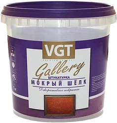 Штукатурка VGT Gallery Мокрый Шелк (1 кг, база серебристо-белая №1)