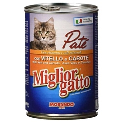Miglior (0.4 кг) 1 шт. Gatto Classic Line Pate Veal and Carrots