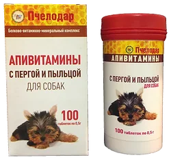 Пчелодар Апивитамины с пергой и пыльцой для собак