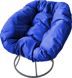 M-Group Пончик 12310310 без ротанга (серый/синяя подушка)
