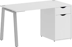 Стол для работы Riva Home Office VR.SP-3-138.1.A Silver (белый)