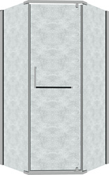 Душевой уголок Grossman Pragma 90x90x195 302.K33.03.9090.10.02 (хром/шиншилла стекло)