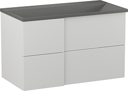 Тумба под умывальник Lauter Nelli 90 (бело-серый п/мат/бетон)
