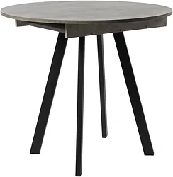 Кухонный стол ВВР Элип (камень светлый/черный профиль, ЛДСП)