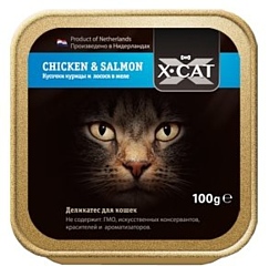 X-CAT (0.1 кг) 6 шт. Chicken & Salmon