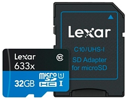Lexar 633x microSDHC LSDMI32GBB633A 32GB (с адаптером)