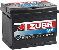 Автомобильный аккумулятор Zubr EFB R+ (63Ah)