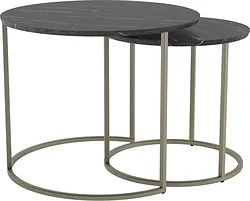 Журнальный столик Калифорния мебель Лесли (черный мрамор/титан)